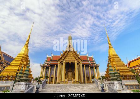 Bangkok Thailand, City Skyline im Wat Phra Kaew Tempel Stockfoto