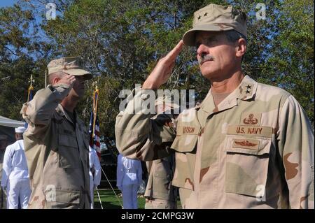 JTF-GTMO Marine Expeditionary Guard Bataillon Befehlswechsel Stockfoto