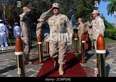 JTF-GTMO Marine Expeditionary Guard Bataillon Befehlswechsel Stockfoto