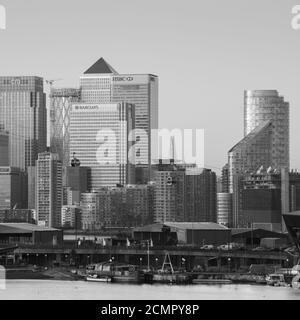 Finanzzentrum Canary Wharf London Stockfoto
