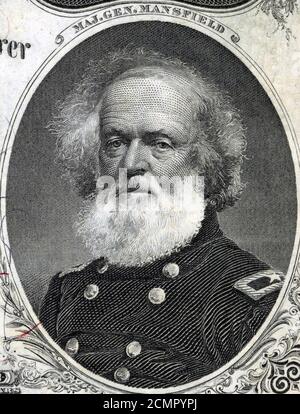 Joseph King Fenno Mansfield (Eingraviertes Porträt). Stockfoto