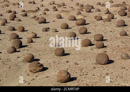 Ballfeld (Campo de Bochas) im Ischigualasto Park Stockfoto