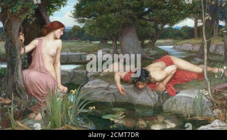 John William Waterhouse - Echo und Narziss Stockfoto