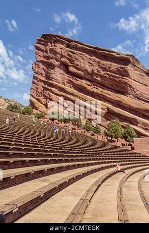 Menschen, die im Red Rocks Park und Ampitheater arbeiten Stockfoto