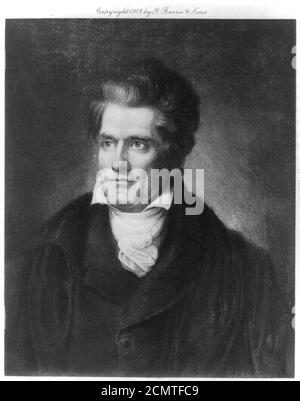 John Caldwell Calhoun, 1782-1850, Kopf und Schultern hoch, nach links Stockfoto