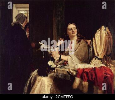 John Callcott Horsley - Valentinstag. Stockfoto