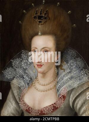 John De Critz Anne von Dänemark 1605. Stockfoto