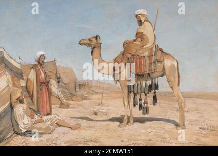 John Frederick Lewis - EIN Beduinen-Lager; oder, Beduinen Araber Stockfoto