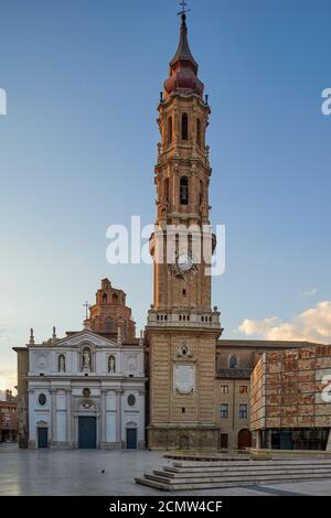 Salvador Kathedrale Stadt Zaragoza, Weltkulturerbe, Aragon, Spanien, Europa Stockfoto