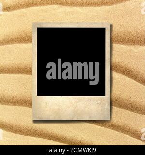 Alten Stil Foto auf dem Hintergrund der Meeressand Stockfoto