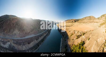 Wunderschöne Panoramaaussicht auf die kanadische Natur Stockfoto