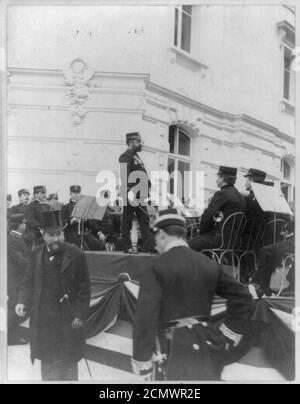 John Philip Sousa, 1854-1932, auf dem Podium vor der Marine Band. Stockfoto