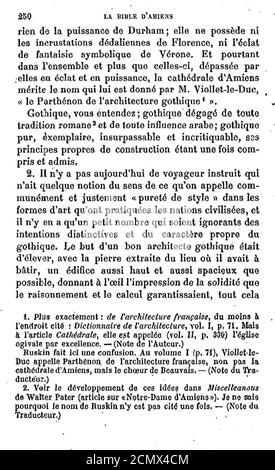 John Ruskin - La Bible d'Amiens - 250. Stockfoto