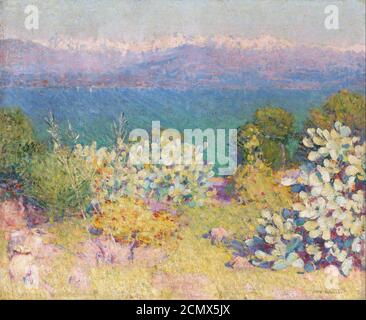 John Russell - am Morgen, Alpes Maritimes von Antibes Stockfoto