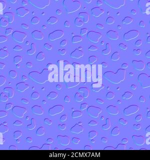 Normale Karte von Spots Hintergrund, nahtlose Muster-Textur für die Verwendung in 3D-Programmen, 3d-Rendering Stockfoto