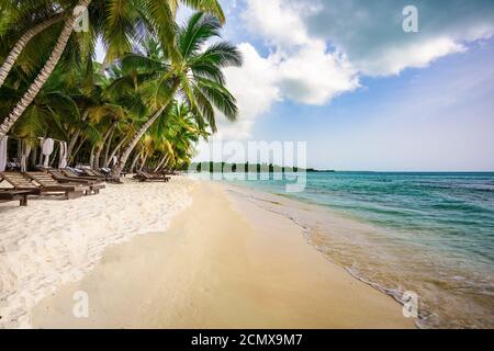 Getönte fantastische Landschaft karibische Küste Stockfoto