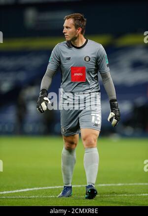 Harrogate Town Torhüter Joe Cracknell während des Carabao Cup zweiten Runde Spiel in den Hawthorns, West Bromwich. Stockfoto