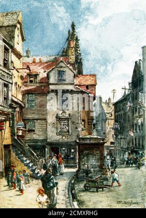 John-Knox's-House,-High-Street-q75-954x1364. Stockfoto