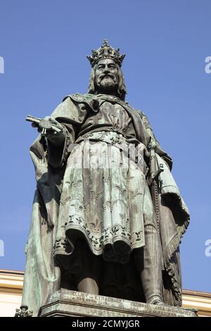 Denkmal von Kaiser Karl IV., Prag Stockfoto