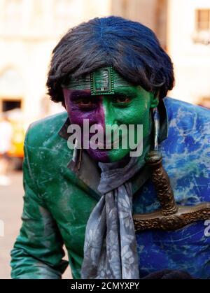 Straßenkünstler Mime in Prag Stockfoto