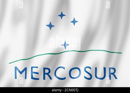 Mercosur-Flagge, Gemeinsamer Markt des Südens Stockfoto