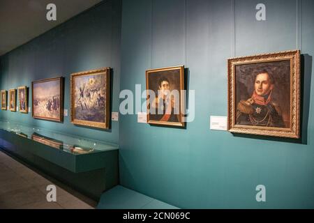 Schlacht von Borodino. Museum-Panorama in Moskau. Russland Stockfoto