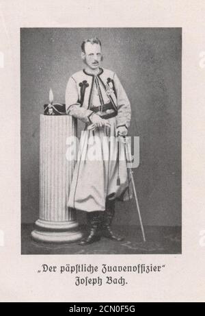 Joseph Alois Bach als päpstlicher Zuave. Stockfoto