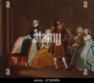 Joseph Highmore - die Familie Harlowe, aus Samuel Richardsons ‘Clarissa‘ Stockfoto