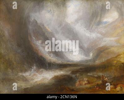 Joseph Mallord William Turner - Tal von Aosta, Schneesturm, Avalanche und Gewitter Stockfoto