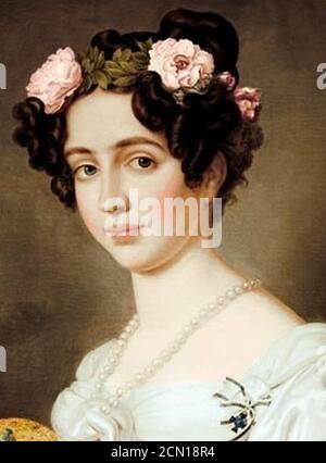 Joseph Stieler - Königin Elisabeth von Preußen nach 1843 (beschnitten). Stockfoto