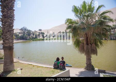 Oase Huacachina, Ica, Peru Stockfoto