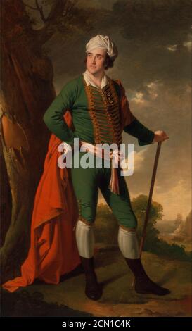 Joseph Wright of Derby - Porträt eines Mannes, bekannt als der ‘indische Kapitän‘ Stockfoto