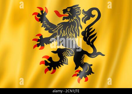 Flagge der Region Nord-Pas-de-Calais, Frankreich Stockfoto