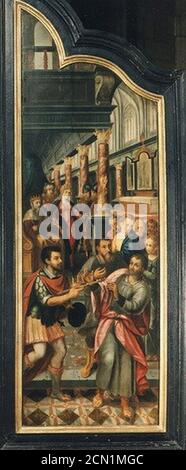 Josse van der Baren - The St Ivo Triptych - Rechte Seite. Stockfoto