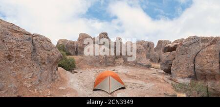 Durch Erosion geschaffene, geformte Felsen, um die Stadt der Felsen zu erschaffen New Mexico Stockfoto