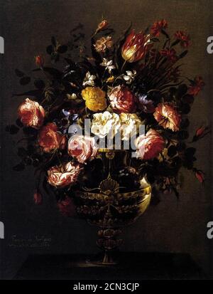 Juan de Arellano - Blumenvase Stockfoto