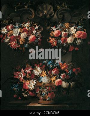 Juan de Arellano - Stillleben mit Blumen Stockfoto