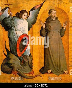 Juan de Flandes - Heiligen Michael und Francis Stockfoto