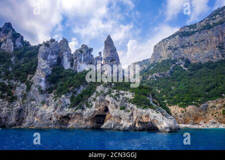 Strand von Cala Goloritze in Orosei Golf, Sardinien, Italien Stockfoto