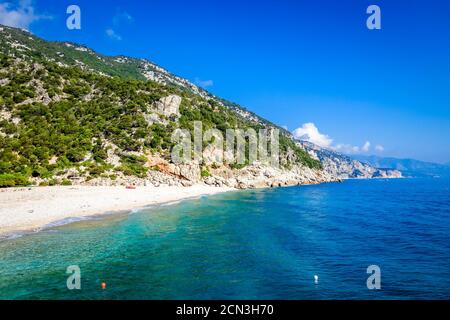 Strand von Cala Sisine in Orosei Golf, Sardinien, Italien Stockfoto