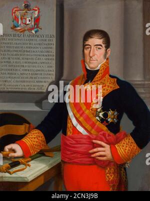 Porträt von Juan Ruiz de Apodaca. Stockfoto