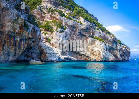 Strand von Cala Mariolu in Orosei Golf, Sardinien, Italien Stockfoto