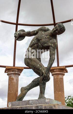 El Discóbolo im Ostimuri Park und Laguna del Náinari in Ciudad Obregón Sonora. (Foto von Luis Gutierrez/Norte Photo) El Discóbolo en el parque Ostimuri y la Laguna del Náinari en ciudad Obregón Sonora. (Foto von Luis Gutierrez/Norte Photo) Stockfoto