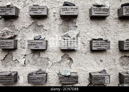 Gedenktafeln für Frankfurter Juden, jüdischer Friedhof Battonnstraße, Frankfurt, Deutschland, Europa Stockfoto