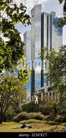 Taunusanlage und Konzernzentrale der Deutschen Bank, Frankfurt am Main, Hessen, Deutschland, Europa Stockfoto