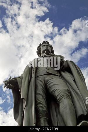 Schiller-Denkmal im Park der Taunusanlage, Frankfurt am Main, Hessen, Deutschland, Europa Stockfoto