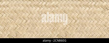 Gewebte Bambus Matte Textur Banner Stockfoto