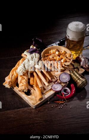 Käse Und Bier Stockfoto