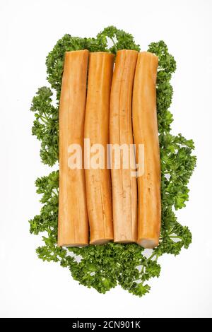 Käse Und Grün Stockfoto