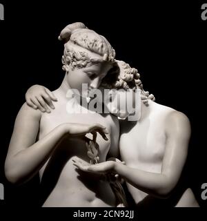 Amor und Psyche (Amore und Psiche) - Symbol der ewigen Liebe, vom Bildhauer Antonio Canova Stockfoto